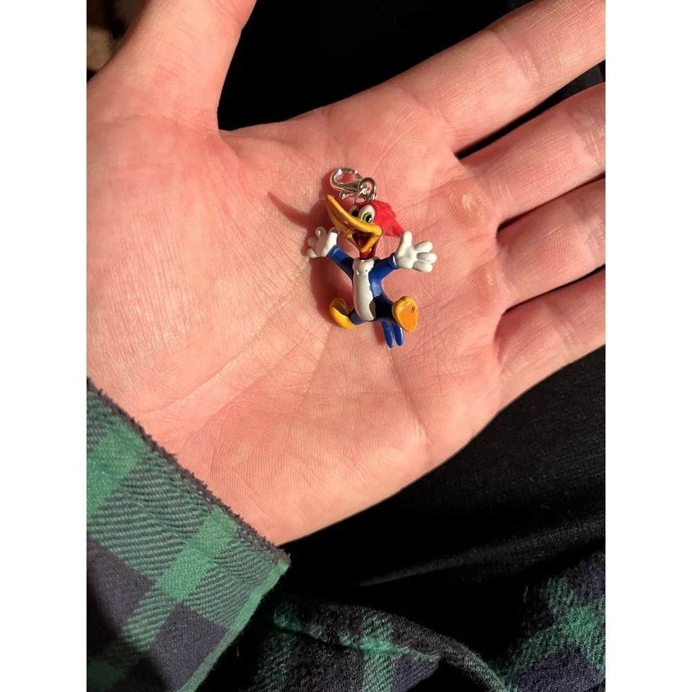 Vintage Woody Woodpecker Micro Figure Keychain Zip Pull